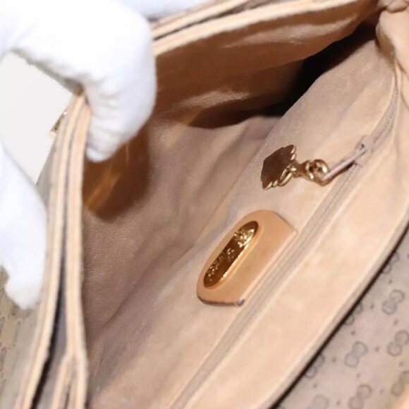 GUCCI Micro GG Supreme Shoulder Bag PVC Beige Gold - Picture 11 of 16